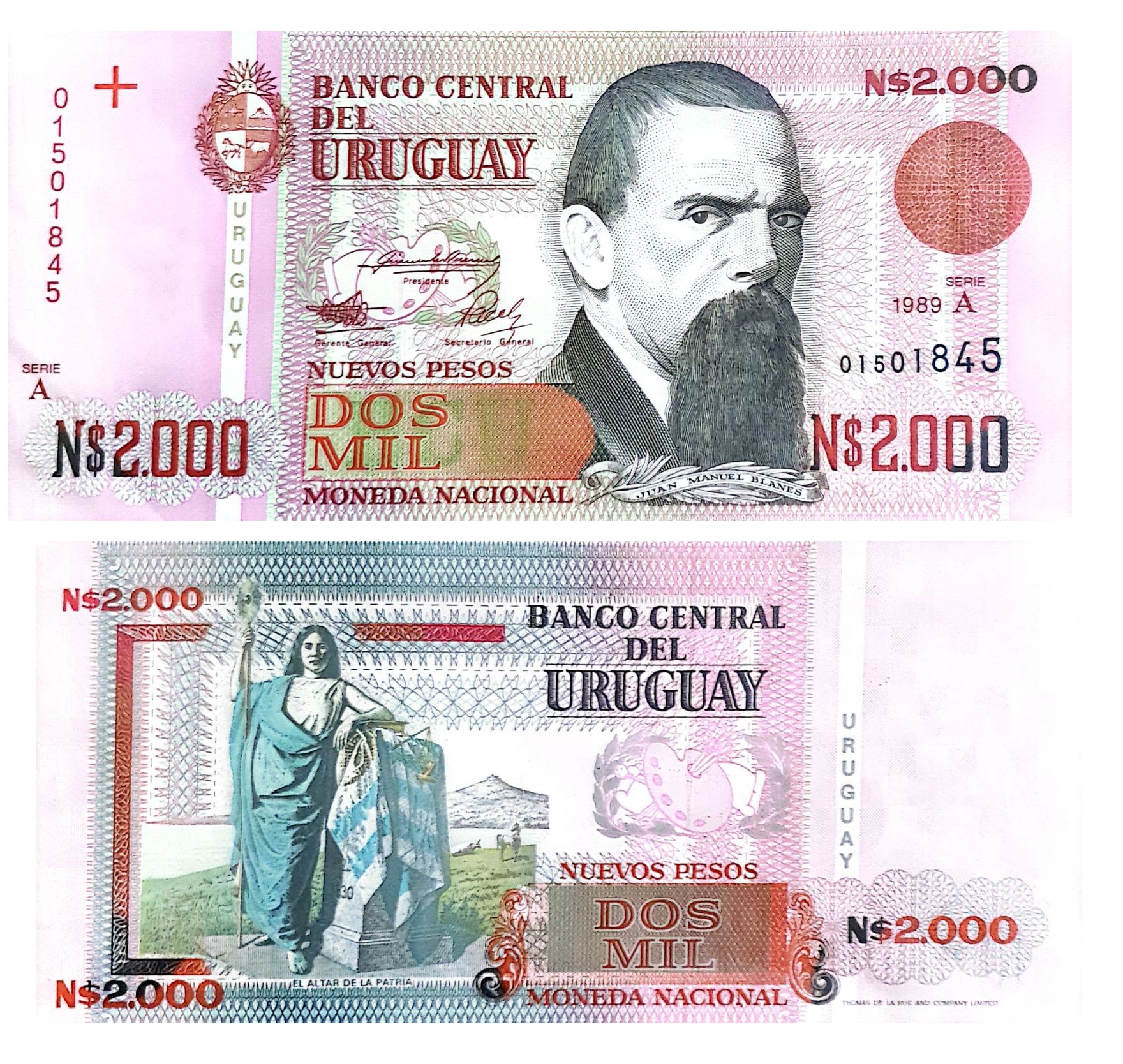 Uruguay #68 2.000 Nuevos Pesos